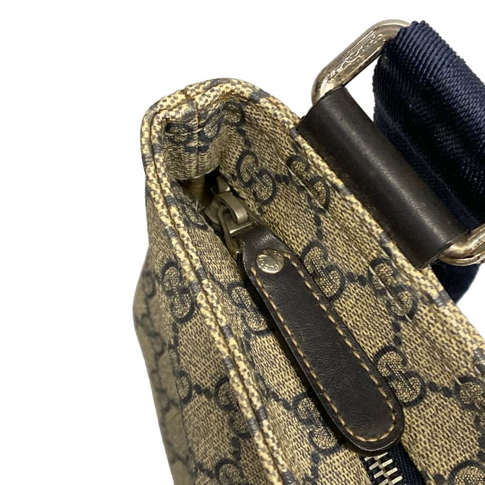 Gucci GG Plus/GG Supreme Shoulder Bag 201446 Dark Navy Beige PVC Leather - Picture 11 of 15